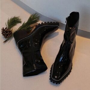 Lattelier silver rhinestone boots